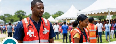 Medical team and ambulance photos for event medical coverage